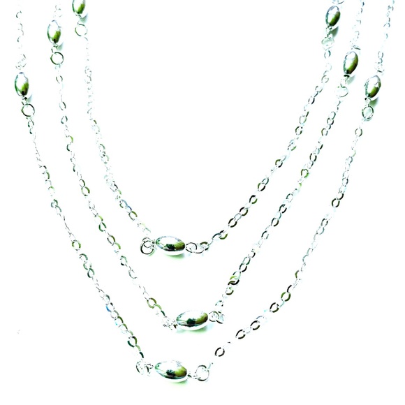 Milor Sterling Silver Beaded Chain Necklace - Picture 1 of 7